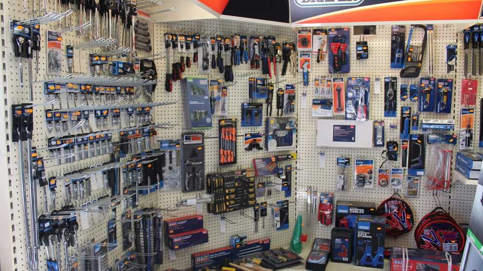 A wide shot of the shops shelving with products on